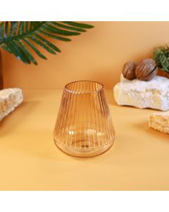Brown glass vase 16 * 18 cm