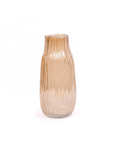 Brown glass vase 12*25.5 cm