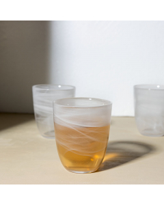 Glass cup set 6 waves