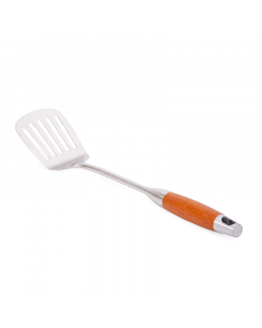 Spoon for stirring food with a wooden handle