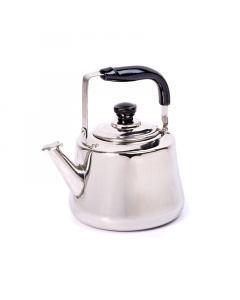 Silver teapot with black handle 2 liter