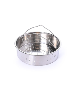 Round steel strainer with middle handle