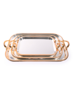 A set of gilded silver serving trays