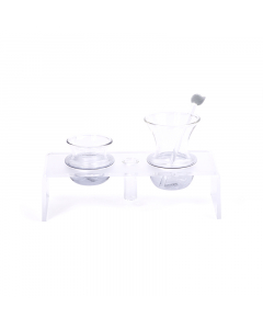 Black glass tea and coffee serving set