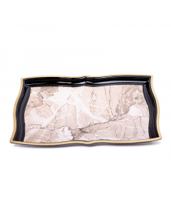 Gilded black marble tray
