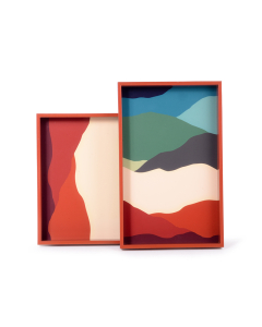 Colorful rectangular tofareya set of 2 pieces