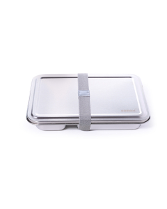 Rectangular food container divided into 5 compartments