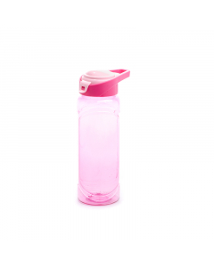 Large pink plastic water bottle