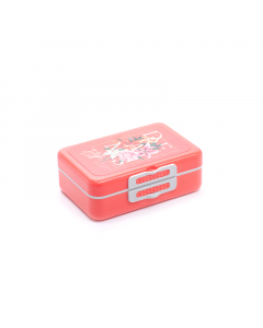 Pink plastic lunch box