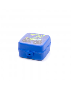 Blue decorated plastic lunch box