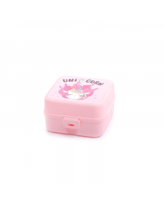 Pink plastic lunch box
