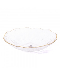 Gilded glass serving bowl