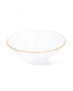 Small gilded glass bowl