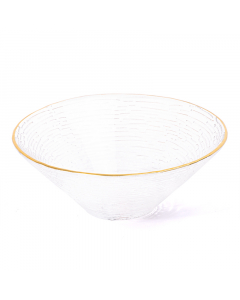 Medium gilded glass bowl
