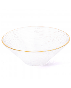 Large gilded glass bowl