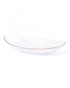 Gilded glass serving bowl