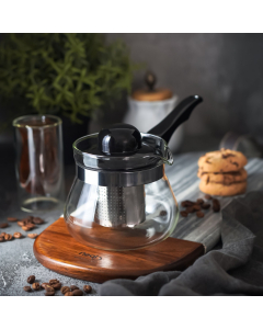 Glass coffee pot with cover 500 ml