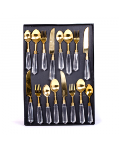 Gold 16 Piece Spoons Set