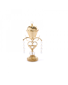 Golden crystal incense burner