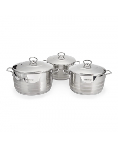 Korkmaz Astra steel cookware set, 6 pieces