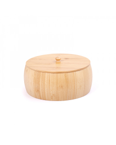 Wooden bowl with a lid, size 12.8 * 25