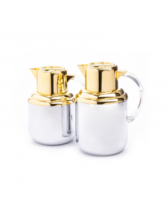 Ghaida thermos set, 2 pieces, golden and silver