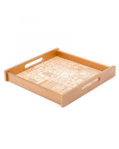 Gold large square decorative tray