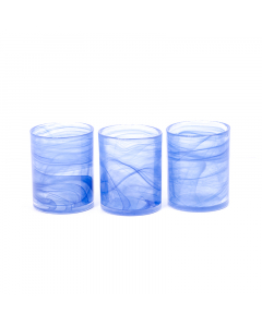 Medium blue wavy mug set