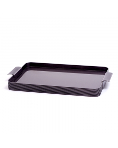 Small gray rectangular glass tray
