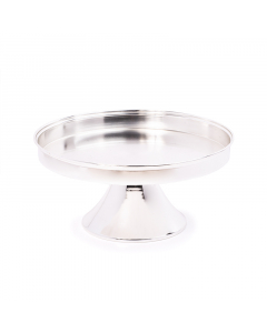 Serving dish with a silver base