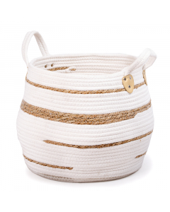 Large cotton hand woven basket