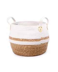 Small cotton hand woven basket