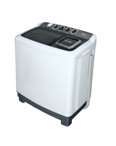 Midea washing machine top loading, twin tubs, 12 kg, wash, 7 kg, dry, white