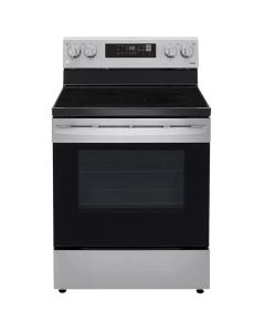 LG ceramic stove with electric oven, 5 burners, silver