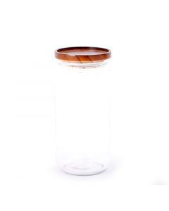 Wood cover glass jar 1900 ml