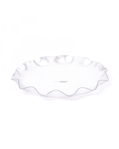 Silver acrylic serving dish, size 23