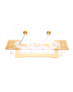 Gilded acrylic sweets and nuts serving set