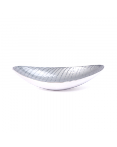 Gray oval serving dish
