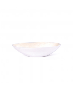 Silver deep oval bowl