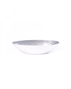 Gray deep oval bowl