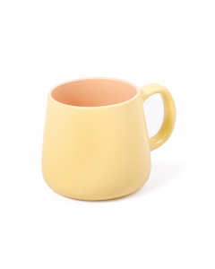 Yellow porcelain cup