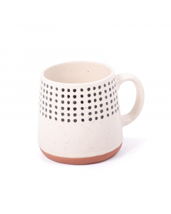 Colored porcelain cup with engraving