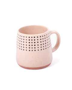 Colored porcelain cup with engraving
