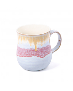 Shiny colored porcelain cup