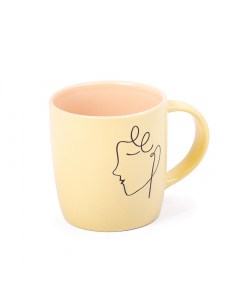 Yellow porcelain mug